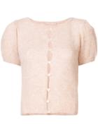 Brock Collection Button Knitted Cardigan - Pink & Purple
