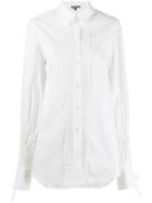 Ann Demeulemeester Pleated Long-sleeve Shirt - White