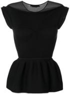 Alexander Wang Peplum Muscle Tank - Black