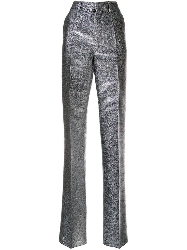 Dsquared2 High Waisted Trousers - Silver