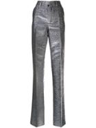 Dsquared2 High Waisted Trousers - Silver