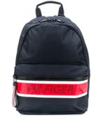 Tommy Hilfiger Contrast Logo Stripe Backpack - Blue