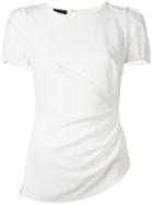 Emporio Armani Plain T-shirt, Women's, Size: 40, White, Silk