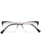 Giorgio Armani Cat Eye Glasses, Grey, Acetate/metal