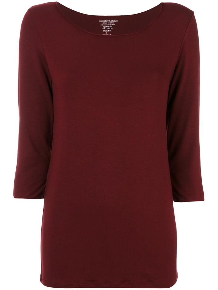 Majestic Filatures Round Neck Blouse - Pink & Purple