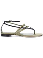 Sergio Rossi Flat Strappy Sandals