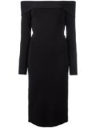 T By Alexander Wang Off The Shoulder Dress, Women's, Size: Large, Black, Nylon/spandex/elastane/rayon