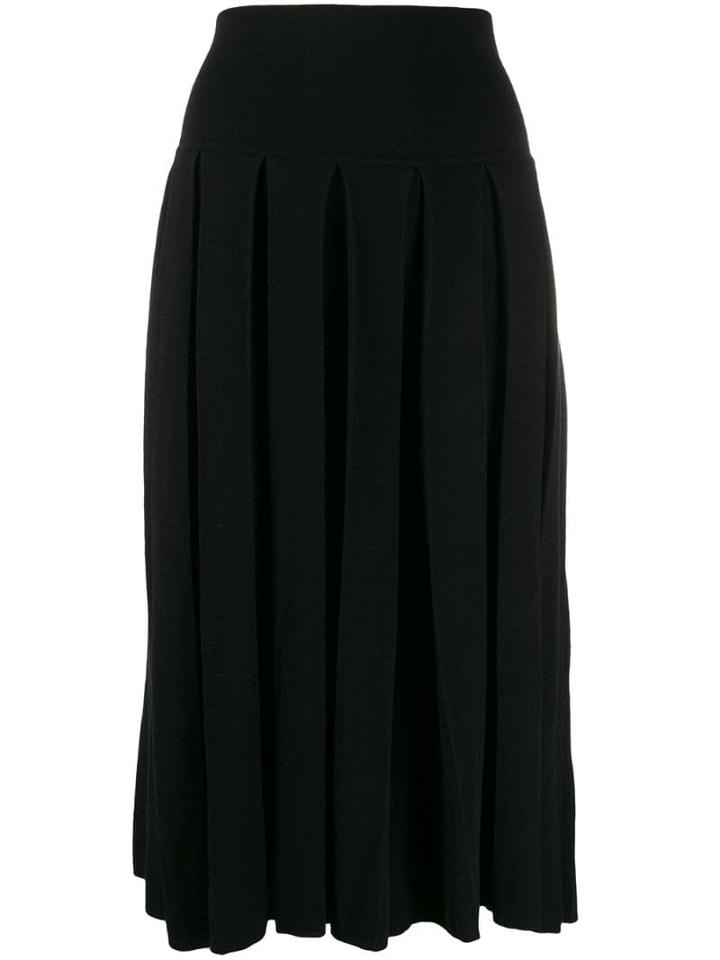 Sminfinity Pleated Midi Skirt - Black