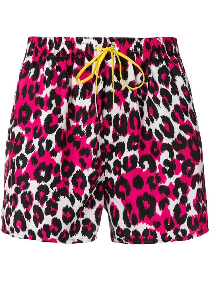 Dsquared2 Leopard Print Swim Shorts - Pink