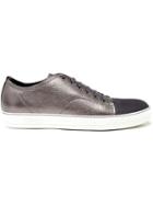 Lanvin Metallic (grey) Leather Trainers, Men's, Size: 6, Calf Leather/goat Skin