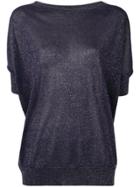 Fay Glitter Knitted Top - Blue