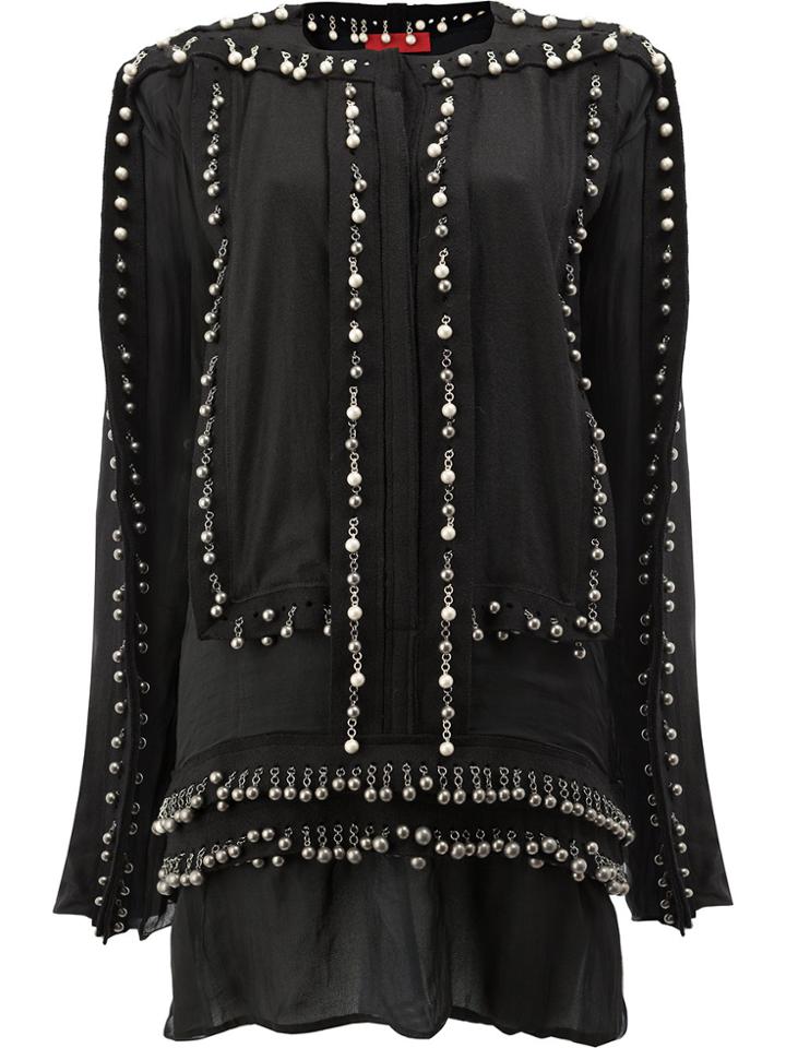 Di Liborio Embellished Long Blouse - Black