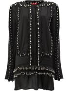 Di Liborio Embellished Long Blouse - Black