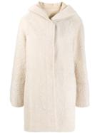 Drome Hooded Shearling Jacket - Neutrals