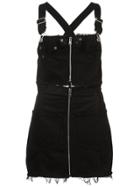 Re/done Denim Pinafore Dress - Black