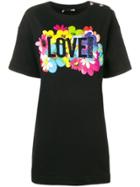 Love Moschino 'love!' Print T-shirt Dress - Black