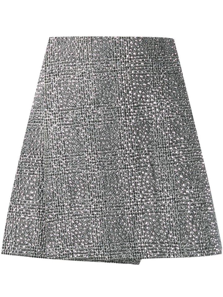 Ermanno Scervino Stud-embellished Mini Skirt - Silver