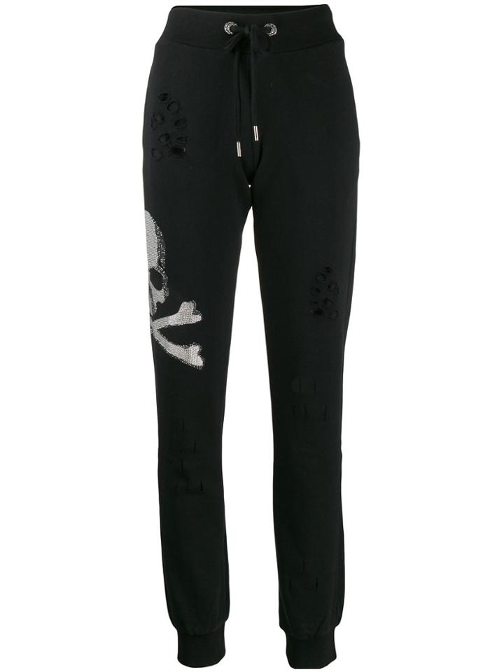 Philipp Plein Skull Drawstring Trousers - Black