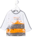 Armani Junior Brush Stroke Print T-shirt, Infant Boy's, Size: 9 Mth, White