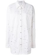 Faith Connexion Destroyed Denim Shirt - White