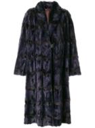 Fendi Pre-owned Long Fur Coat - Purple