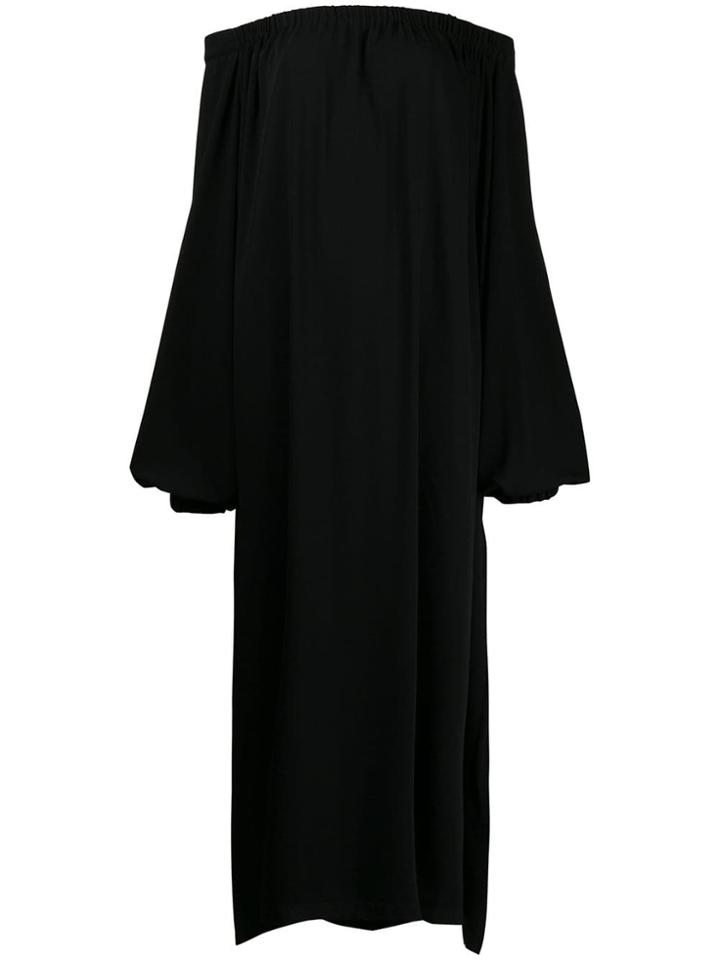 Mm6 Maison Margiela Off-shoulder Maxi Dress - Black