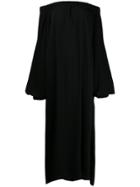 Mm6 Maison Margiela Off-shoulder Maxi Dress - Black