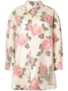 Maison Margiela Rose Print Longline Shirt - Multicolour
