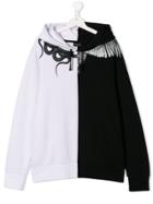 Marcelo Burlon County Of Milan Kids Teen Printed Two-tone Hoodie -