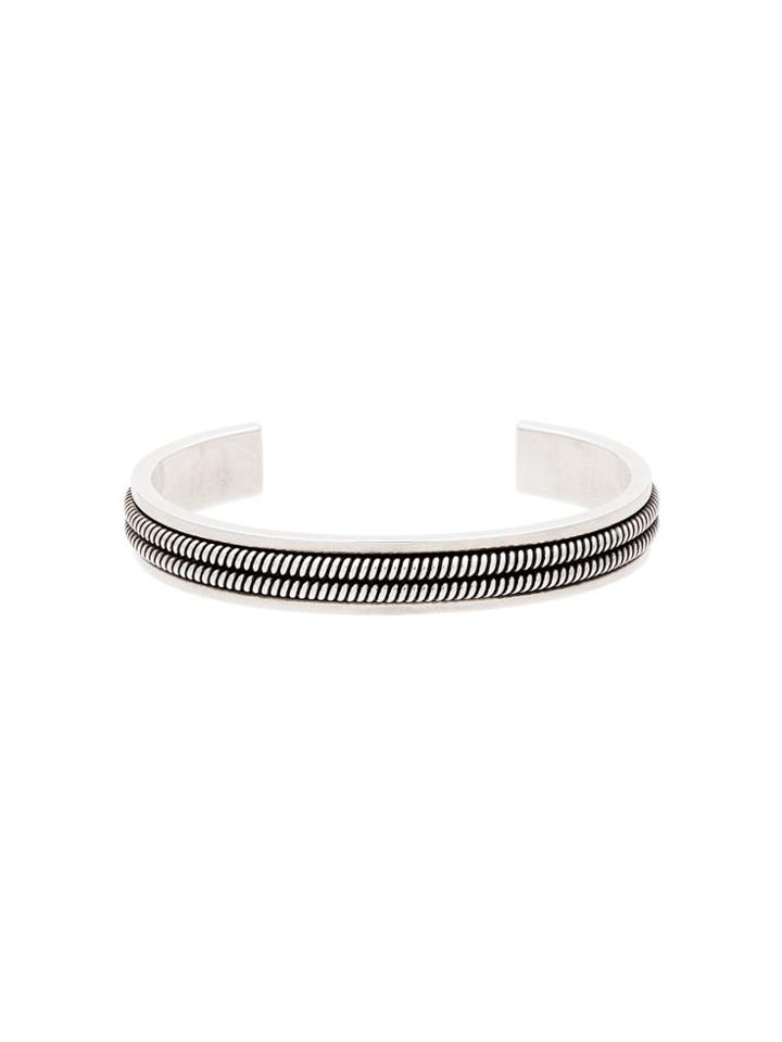 Saint Laurent Folk Cuff Bracelet - Silver