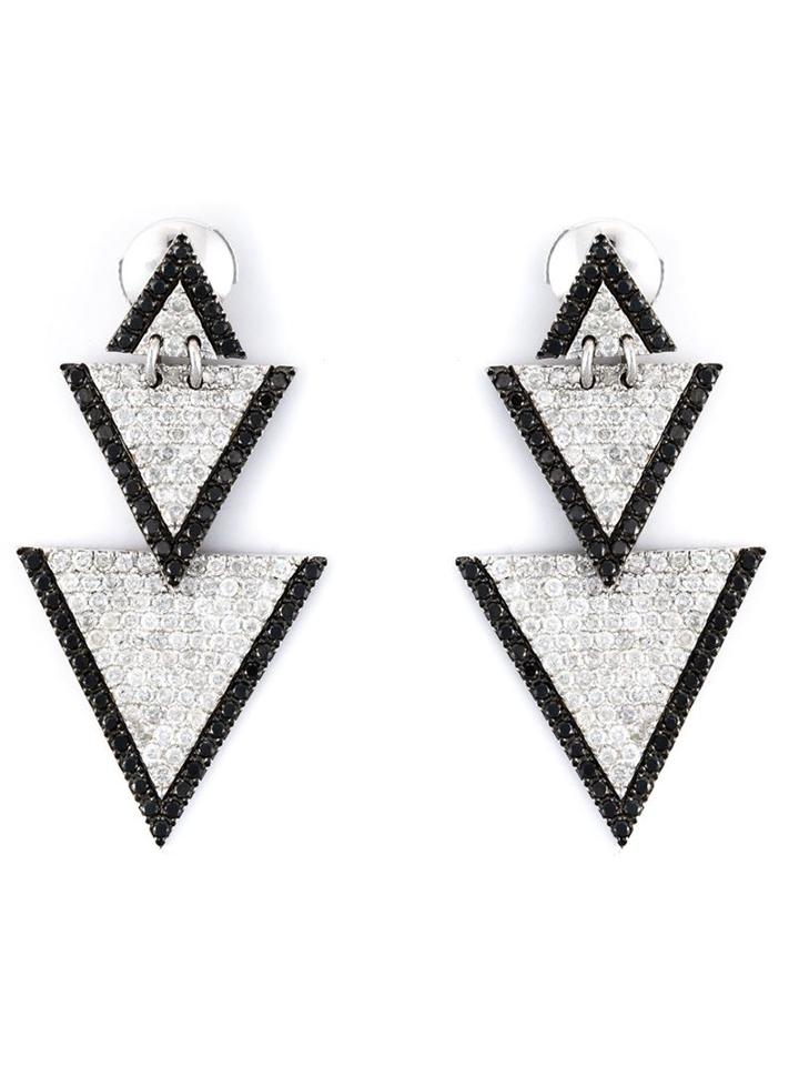 Elise Dray Drop Triangle Earrings