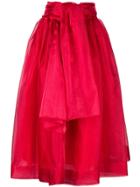 Givenchy Vintage 1968 Belted Full Skirt - Red