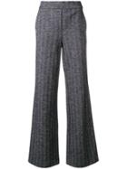 Theory High Rise Palazzo Trousers - Blue