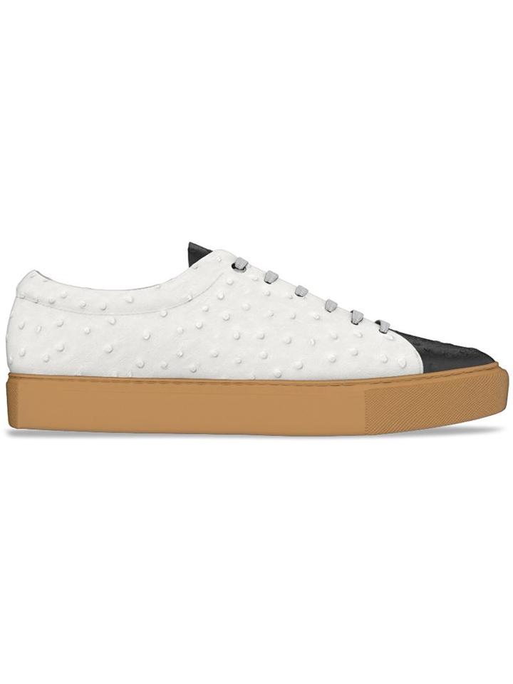 Myswear Rivington Sneakers, Women's, Size: 36, White, Ostrich Leather/rubber