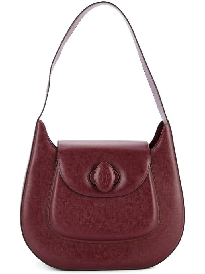 Cartier Vintage Must De Cartier Shoulder Bag - Red
