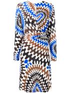 Emilio Pucci Wheels Print Dress, Women's, Size: 42, Blue, Silk/viscose