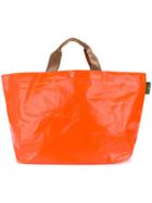 Hervé Chapelier Colour-block Oversized Tote - Yellow & Orange