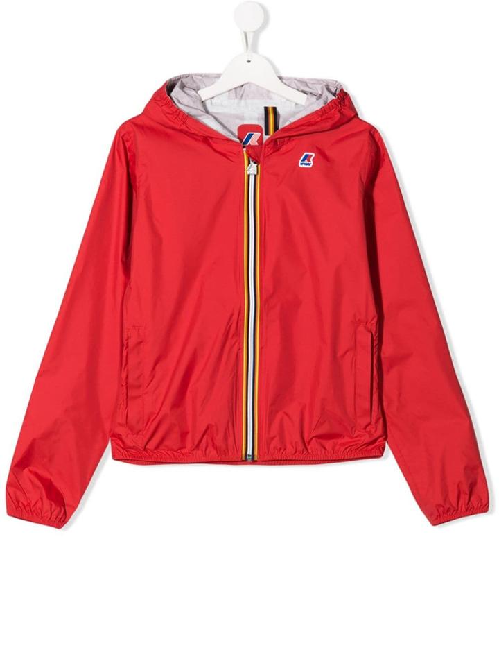 K Way Kids Teen Rain Jacket - Red