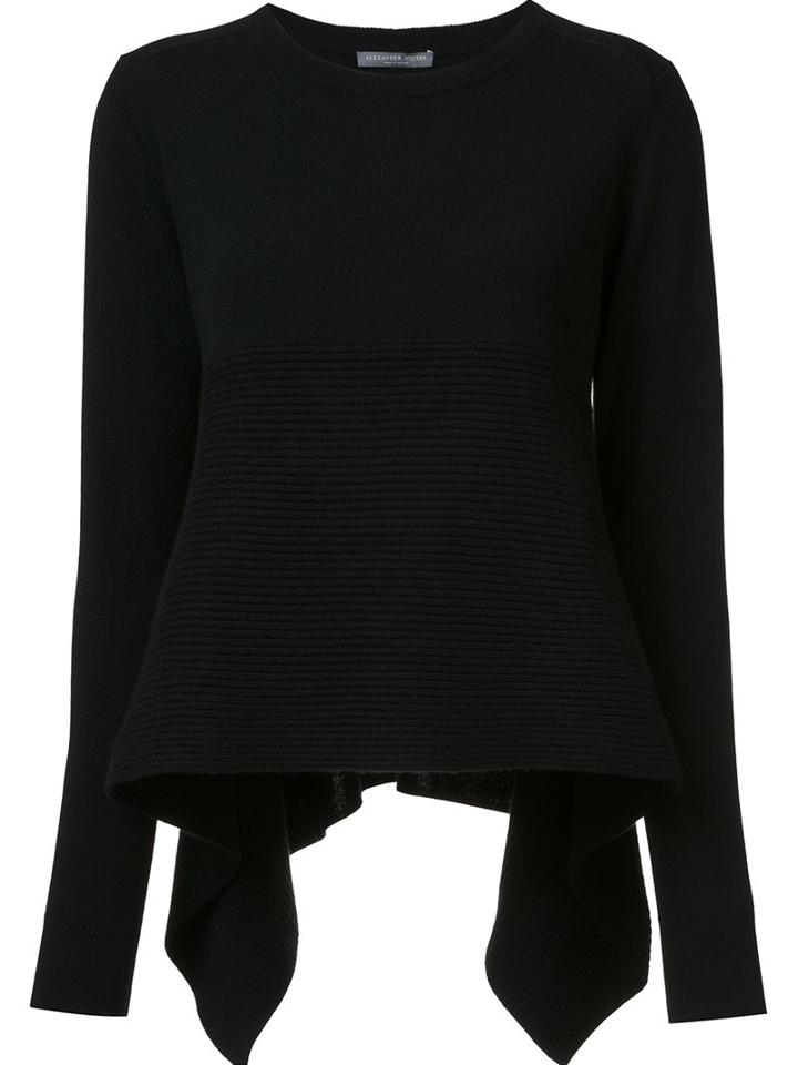 Alexander Mcqueen High Low Jumper, Women's, Size: Small, Black, Cashmere