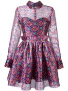 Daizy Shely Floral Print Dress, Women's, Size: 40, Pink/purple, Polyester