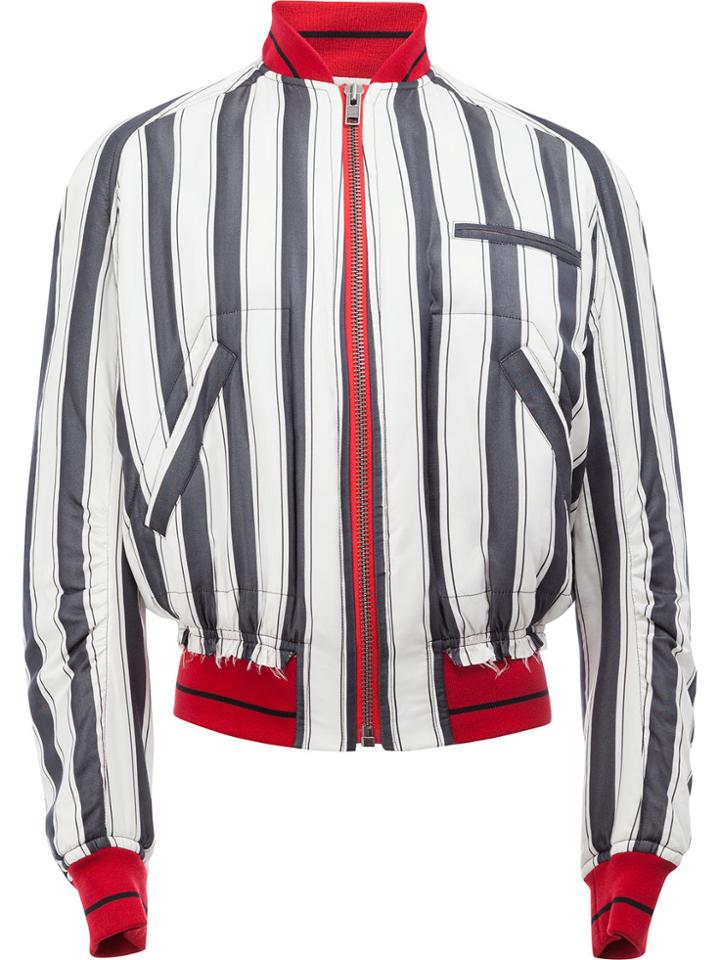 Haider Ackermann Striped Bomber Jacket - Black