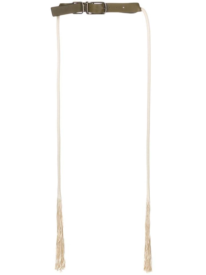 Marni Skinny Rope Detail Belt - Green