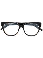 Saint Laurent Eyewear Square Shaped Glasses - Brown