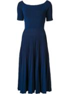 Jason Wu Ribbed Flared Dress, Women's, Size: Xs, Blue, Viscose