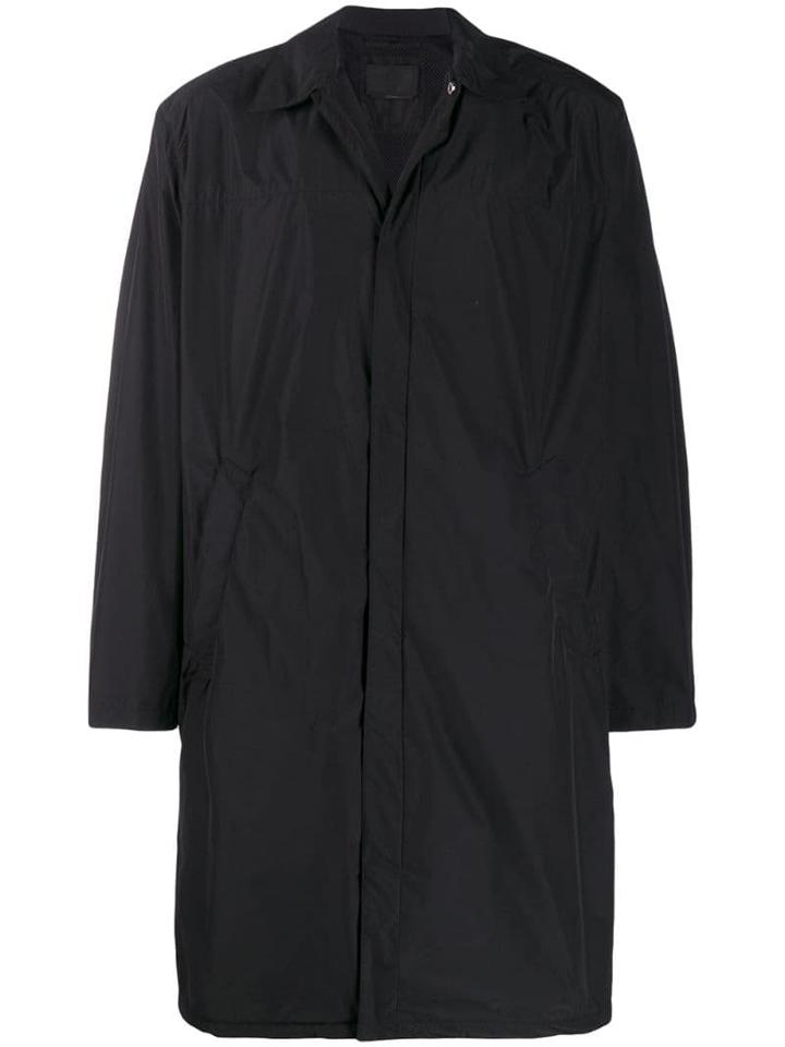 Prada Long Collared Coat - Black