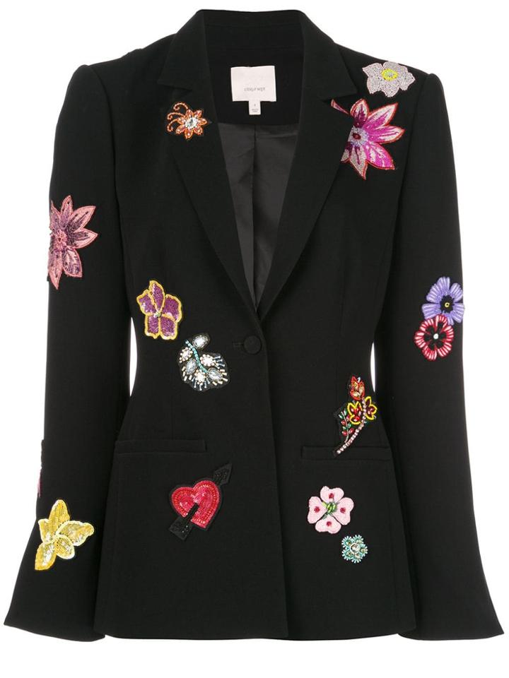 Cinq A Sept Botanical Rumi Blazer - Black/multi