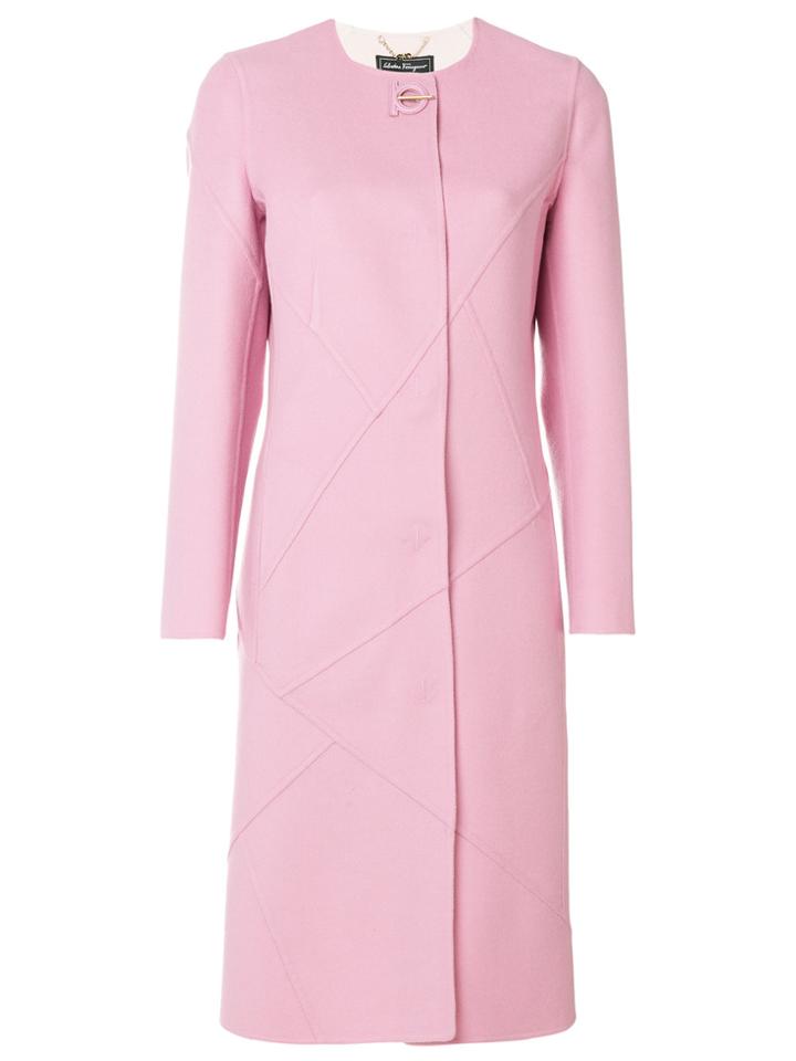 Salvatore Ferragamo Gancio Lock Coat - Pink & Purple