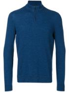 Loro Piana Zipped Collar Jumper - Blue