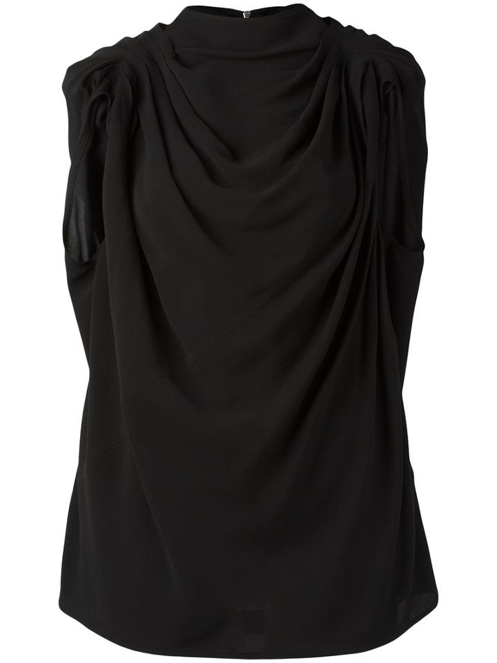 Rick Owens Draped Top, Women's, Size: 40, Black, Viscose/acetate