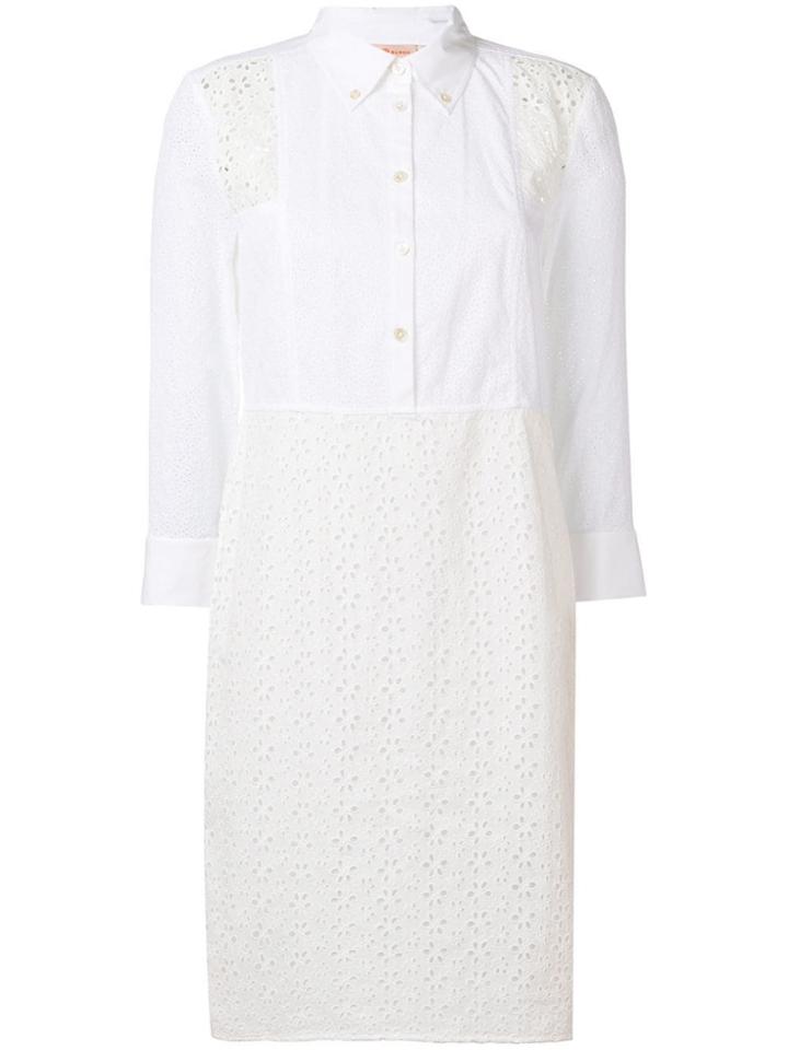 Tory Burch Embroidered Shirt Dress - White